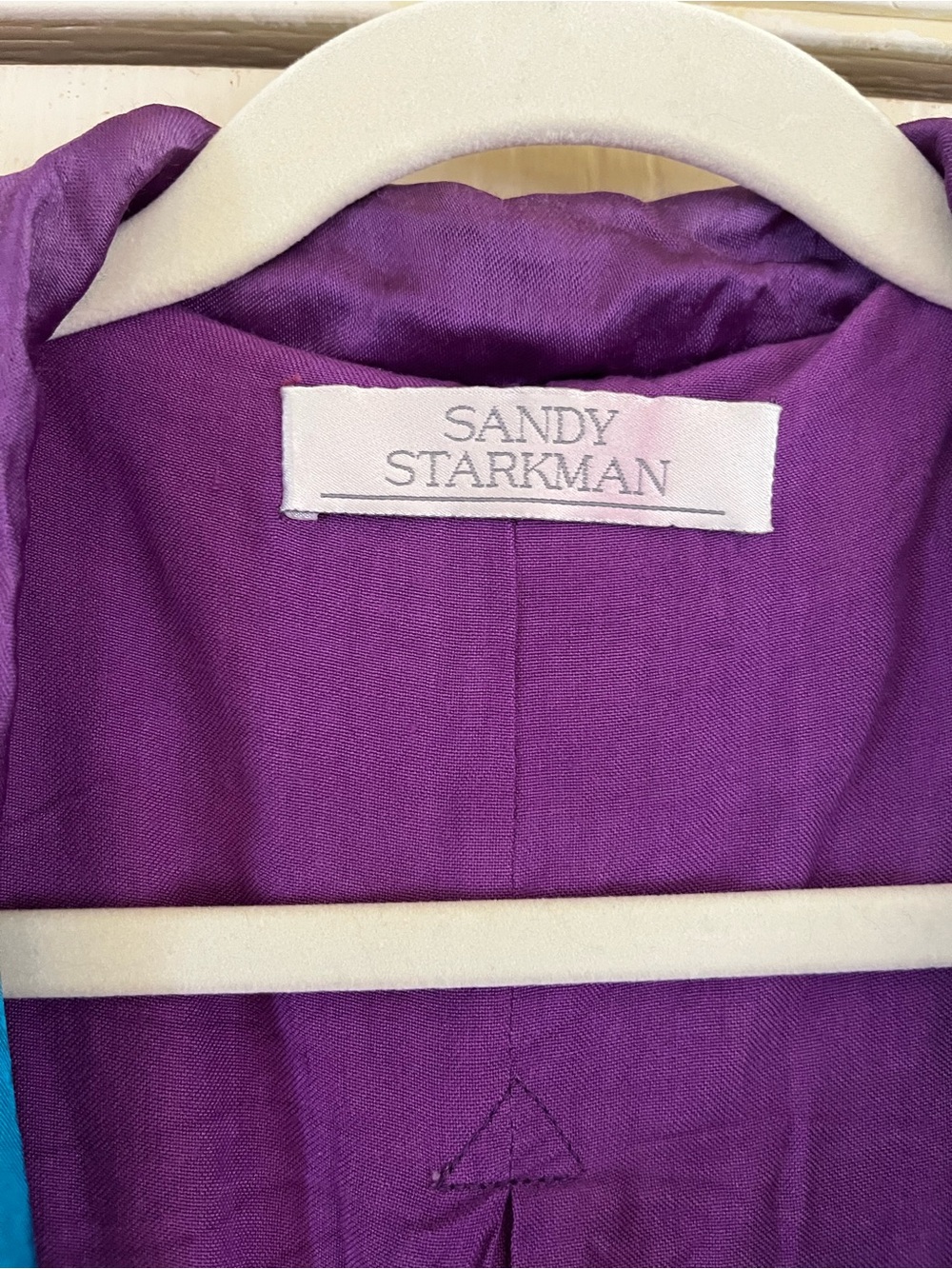VTG Sandy Starkman Wearable Art Silk Picasso Inspired Boho Maximalism Jacket M - Picture 6 of 12